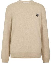 Maison Kitsuné - Fox Hood Milano Lamb Crew Neck Jumper - Lyst