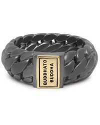 Buddha To Buddha - Ben Small Ring Black Rhodium Gold - Lyst