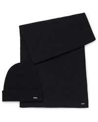 BOSS - Beanie And Scarf Set - Lyst