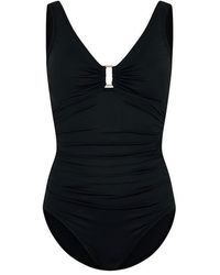 Ralph Lauren - Ring Detail Plunge Swimsuit - Lyst