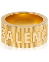 Balenciaga - Force Striped Ring - Lyst