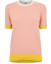 Fendi - Ff Pullover Knitted Top - Lyst