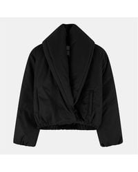 The Couture Club - Oversized Faux Fur Long Sleeve Bomber Jacket - Lyst
