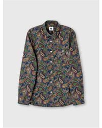 Pretty Green - House Paisley Long-Sleeve Patterned Shirt - Lyst