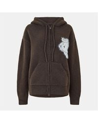 The Couture Club - Fluffy Knit Zip Hoodie - Lyst