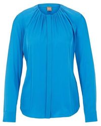 BOSS - Banorah Long Sleeve Long Blouse - Lyst