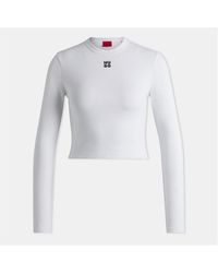 HUGO - Long Sleeved Logo T-Shirt - Lyst
