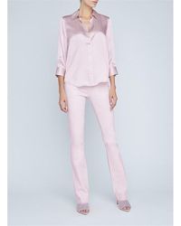 L'Agence - Dani Silk Blouse - Lyst