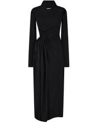 Off-White c/o Virgil Abloh - Stamp Ruched Layered Maxi Dress - Lyst