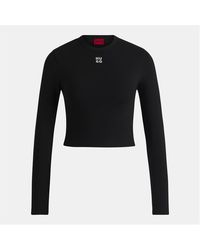 HUGO - Long Sleeve Logo T-Shirt - Lyst