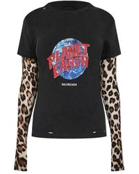 Balenciaga - Planet Earth Long Sleeve Top - Lyst