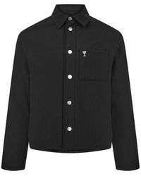 Ami Paris - Ami De Coeur Padded Water-Repellent Long Sleeve Overshirt - Lyst