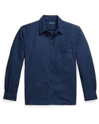 Polo Ralph Lauren - Garment Dye Cotton Long Sleeve Full Zip Overshirt - Lyst