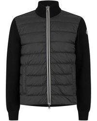 Moncler - Padded Wool Cashmere Down Long Sleeve Hybrid Jacket - Lyst