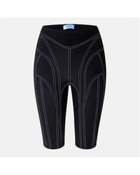 Mugler - High-Rise Compression Cycling Shorts - Lyst