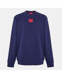 HUGO - Long Sleeve Contemporary Sweatshirt - Lyst