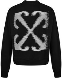 Off-White c/o Virgil Abloh - Arrow Cotton Long Sleeve Crew Sweatshirt - Lyst