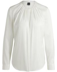 BOSS - Banorah Long Sleeve Long Blouse - Lyst