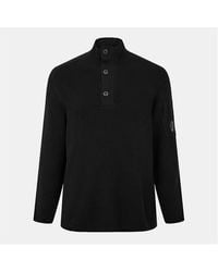 C.P. Company - Quarter Button Knitted Turtle Neck Jumper - Lyst