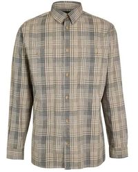 Barbour - Maxwell Checked Patch Long-Sleeved Relaxed Shirt - Lyst