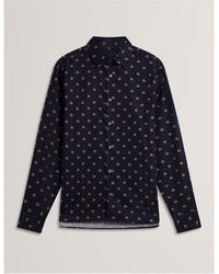 Ted Baker - Floral Long-Sleeve Patterned Shirt - Lyst