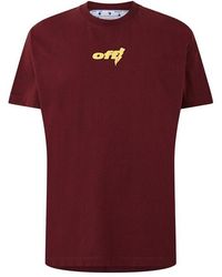 Off-White c/o Virgil Abloh - Thunder Stable Oversized T-Shirt, Oversized Fit - Lyst