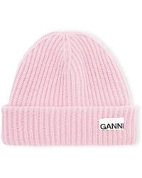 Ganni - Rib Knit Beanie - Lyst