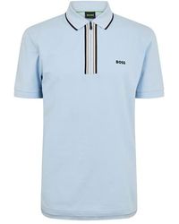 BOSS - Short Sleeve Zip Polo Shirt (Philix) - Lyst