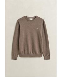 GANT - Classic Cotton Crew Neck Sweater - Lyst