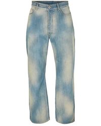 Off-White c/o Virgil Abloh - Patch Wide Leg Jeans - Lyst