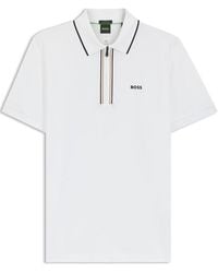 BOSS - Short Sleeve Zip Polo Shirt (Philix) - Lyst