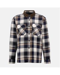 Barbour - Grasmoor Check Pattern Corduroy Collar Long Sleeve Overshirt - Lyst