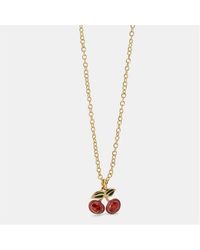 COACH - Cherry Pendant Necklace - Lyst