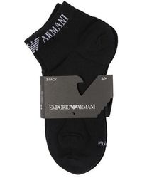 Emporio Armani - Emporio 3pk Eag Sock Sn42 - Lyst