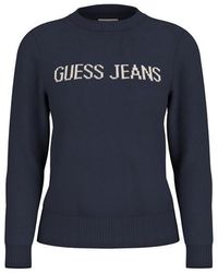 Guess - Intarsia Knitted Crew Neck Jumper - Lyst