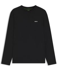 BOSS - Long Sleeve T-Shirt With Iconic Logo Detail - Lyst