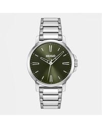 HUGO - Gents #Smooth Stainless Steel Bracelet Watch - Lyst