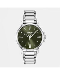 HUGO - Gents #Smooth Stainless Steel Bracelet Watch - Lyst