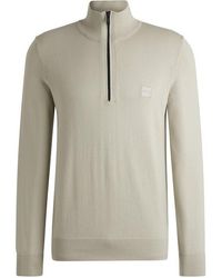 BOSS - Hbo Kanobix 1/4 Zipped Sweater - Lyst