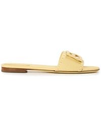 Fendi - Baguet Slide Flat Sandals - Lyst
