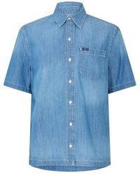 7 For All Mankind - Short Sleeve Plain Shirt - Lyst