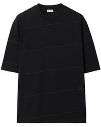 Burberry - Diagonal Striped T-shirt - Lyst