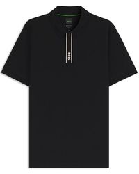 BOSS - Short Sleeve Polo Top With Logo Detail - Lyst