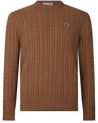 Lacoste - Cable Knt Cr Sn64 - Lyst