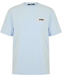Jacquemus - Plain Cotton Grosgrain Tab T-Shirt - Lyst
