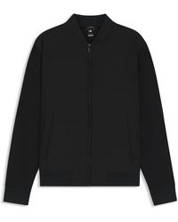 BOSS - Skiles 100 Cotton Long-Sleeve Full-Zip Fleece Top - Lyst