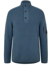 C.P. Company - Cp Rib Button Knit Sn64 - Lyst
