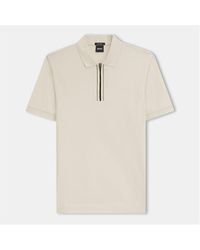 BOSS - H-Paras 65 Polo Quarter Zip Shirt - Lyst
