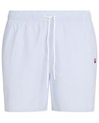 Tommy Hilfiger - Ithaca Stripe Medium Length Drawstring Swim Shorts - Lyst