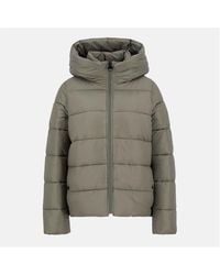 Barbour - Olivios Hooded Long Sleeve Full Zip Short Puffer Jacket - Lyst